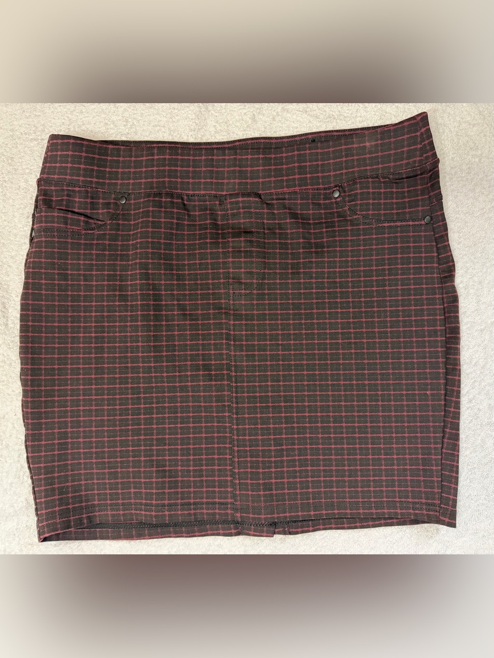 Liverpool Jeans Company Petite Plaid Grid Pull-On Mini Pencil Skirt Stitch Fix